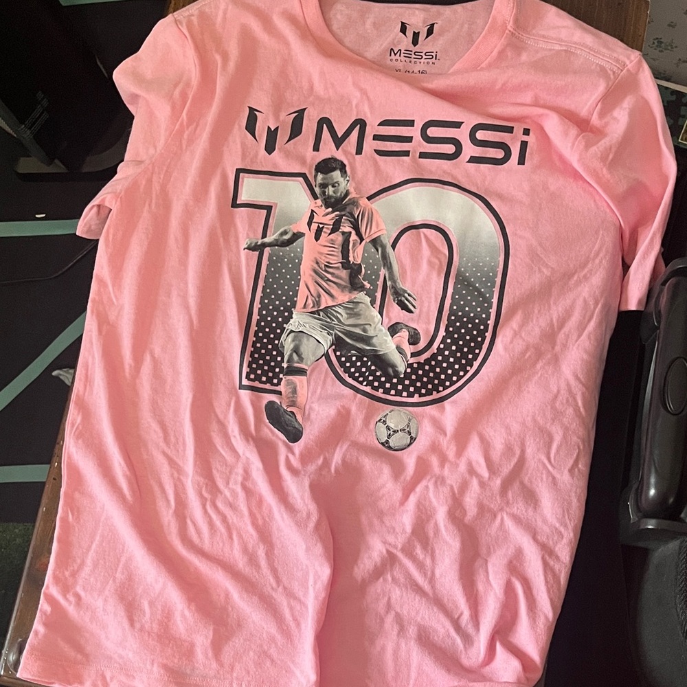 Pink Messi Graphic T-Shirt